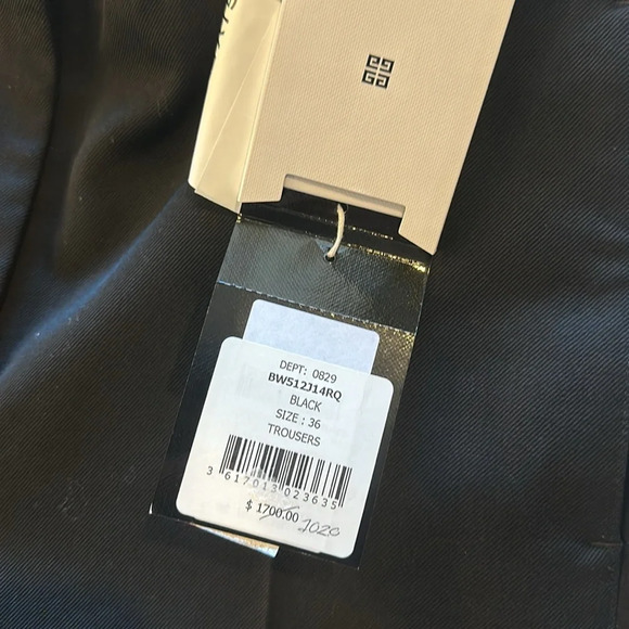 Givenchy Wool & Mohair Straight Leg Pants‎ trousers in Black EU size 36 US 4 NWT - Picture 5 of 13
